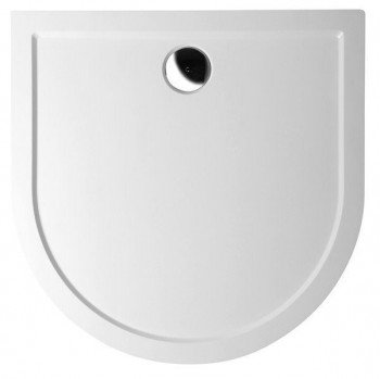POLYSAN KLASIK - ISA 90 sprchová vanička z litého mramoru, půlkruh 90x90cm, bílá