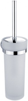 NIMCO Unix - Toaletní WC kartáč  s vysokou nádobkou z roseného skla, chrom