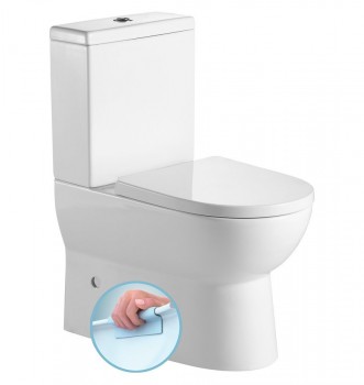 Aqualine  - JALTA WC kombi, Rimless, spodní/zadní odpad, bílá