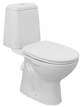 Aqualine  - RIGA WC kombi, dvojtlačítko 3/6l, zadní odpad, bílá