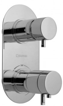 Sapho Rhapsody - RHAPSODY podomítková sprchová termostatická baterie, 2 výstupy, chrom
