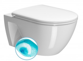 Sapho Pura - PURA ECO závěsná WC mísa, Swirlflush, 36x55cm, bílá ExtraGlaze
