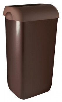 Sapho COLORED - COLORED odpadkový koš nástěnný s víkem 23l, ABS, hnědá