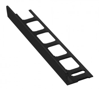 Sapho Ukončovací lišta 'L' - Lišta k obkladům L, délka 250cm, výška 8mm, hliník, černá