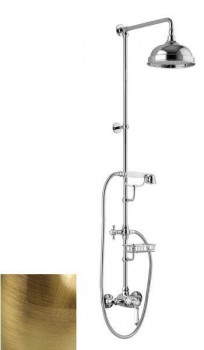 Sapho VIENNA - VIENNA sprchový sloup s pákovou baterií, mýdlenka, 1291mm, bronz