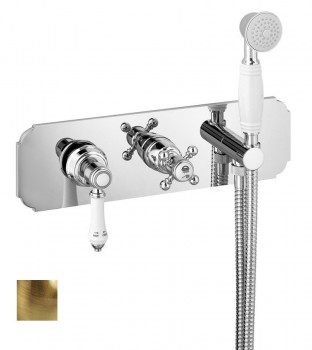 Sapho VIENNA - VIENNA podomítková sprchová baterie s ruční sprchou, 2 výstupy, bronz