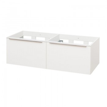 Mereo Mailo - Mailo, koupelnová skříňka 121 cm, bílá, chrom madlo