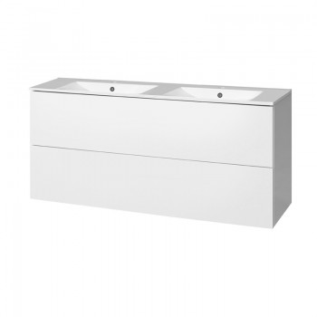 Mereo Aira - Aira, koupelnová skříňka s keramickym umyvadlem 121 cm, bílá