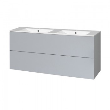 Mereo Aira - Aira, koupelnová skříňka s keramickým umyvadlem 121 cm, šedá