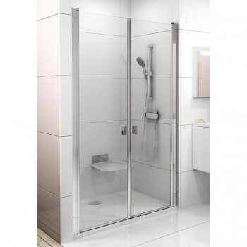 Ravak Chrome - Sprchové dveře dvoukřídlé 110 cm, CSDL2-110, bright alu/čiré sklo