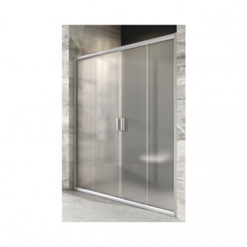 Ravak Blix - Sprchové dveře čtyřdílné 190 cm, BLDP4-190, satin/Grape