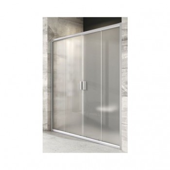 Ravak Blix - Sprchové dveře čtyřdílné 160 cm, BLDP4-160, satin/Grape