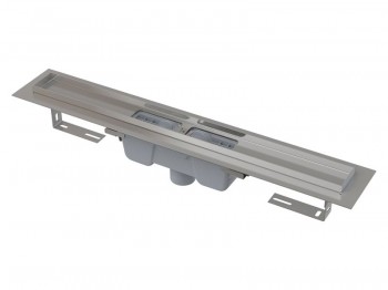 Alcadrain Pro více sérií - Podlahový žlab 1150 mm s okrajem pro perforovaný rošt