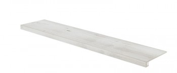Rako SALOON - schodová tvarovka 30x120 cm, bílošedá mat (1ks)