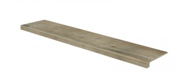 Rako SALOON - schodová tvarovka 30x120 cm, tmavě hnědá mat (1ks)