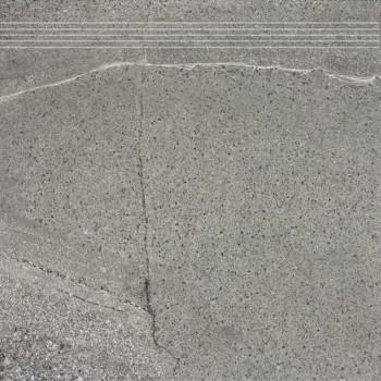 Rako RANDOM - schodovka 60x60 cm, tmavě šedá mat (bal.=3 ks)