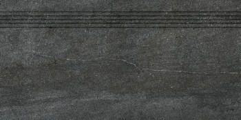 Rako QUARZIT - schodovka 40x80 cm, černá mat (1ks)