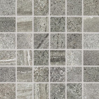 Rako RANDOM - mozaika 30x30 cm, tmavě šedá mat