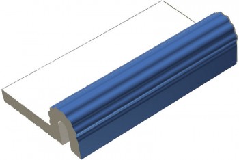 Rako Pool - přelivová hrana Zurich 20x11,5 cm, bílo-modrá mat (1ks)