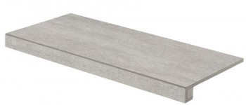 Rako KAAMOS - schodová tvarovka 40x80 cm, šedá mat (1ks)