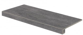 Rako KAAMOS - schodová tvarovka 40x80 cm, černá mat (1ks)