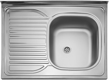 Sinks  - Dřez nerezový CLP-D 800 M 0,5mm pravý matný, 800x600 mm