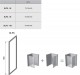 Ravak Blix - Boční pevná stěna 90 cm, BLPS-90, bílá/Grape | 9BH70100ZG
