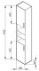 Jika Lyra Plus - Vysoká skříňka 32x25,1x170 cm, 6 polic, 2 levé/pravé dveře, bílá | H4519714323001