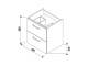Jika Lyra Plus - Viva Skříňka se 2 zásuvkami pod umyvadlo 55 cm, bílá | H40J3834023001
