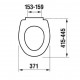 Jika Zeta - WC sedátko s poklopem, duroplast, 415-445x371 mm, plastové úchyty | H8932740000001