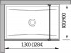 Jika Cubito Pure - Skleněná stěna pevná 130x200 cm, Perla | H2674240026681