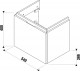 Jika Cubito Pure - Skříňka pod umyvadlo 54x39,9x68,3 cm, 2x zásuvka, bílá | H40J4224025001