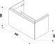 Jika Cubito Pure - Skříňka pod umyvadlo 84x46,7x48 cm, 1x zásuvka, bílá | H40J4263015001
