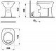 Jika Lyra Plus - WC stojící 47x36 cm, ploché splachování, zadní odpad  | H8253860000001