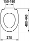 Jika Zeta - WC sedátko s poklopem, termoplast, 400-440x370 mm, úchyty ocel