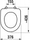 Jika Deep by - WC Sedátko s poklopem, duroplast, 436x376 mm, kovové úchyty
