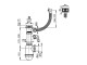 Alcadrain Pro více sérií - Sifon dřezový s nerezovou mřížkou d70, flexi přepadem a přípojkou | A444P-DN50/40