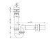 Alcadrain Pro více sérií - Sifon trubkový s nerezovou mřížkou d70 | A800-DN50