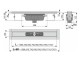 Alcadrain Professional - Podlahový žlab 1150 mm s okrajem pro plný rošt | APZ1006-1150