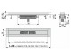 Alcadrain Professional Low - Podlahový žlab 300 mm s okrajem pro plný rošt | APZ1106-300