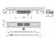 Alcadrain Wall Low - Podlahový žlab s okrajem pro plný rošt a pevným límcem, 850 mm | APZ116-850