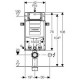 Geberit Kombifix - Montážní prvek pro závěsné WC, 108 cm, se splachovací nádržkou pod omítku Sigma 12 odsávání zápachu s odvodem vzduchu | 110.367.00.5