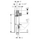 Geberit Kombifix - Montážní prvek pro závěsné WC, 82 cm, se splachovací nádržkou pod omítku Omega 12 cm | 110.000.00.1