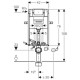 Geberit Kombifix - Montážní prvek pro závěsné WC, 106 cm, se splachovací nádržkou pod omítku Omega 12 cm | 110.020.00.1