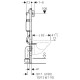 Geberit Duofix - Montážní prvek pro závěsné WC, 112 cm, se splachovací nádržkou pod omítku Delta 12 cm | 111.153.00.1