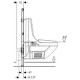 Geberit Duofix - Instalační prvek pro závěsné WC s nasazenou splachovací nádržkou na omítku, 112 cm | 111.203.00.1