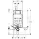 Geberit Kombifix - Montážní prvek pro závěsné WC, 109 cm, se splachovací nádržkou pod omítku Sigma 8 cm | 110.790.00.1