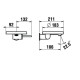 Laufen Kartell - Umyvadlová páková nástěnná baterie pro podomítkové těleso Simibox1-bodový, pevný výtok 186 mm | H3113370041201
