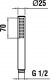 Laufen Příslušenství - Twinstick sprchovací hlavice, 1 druh proudu | H3619820041251