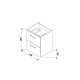 Jika Lyra Plus - Viva Skříňka se 2 zásuvkami pod umyvadlo 50 cm, bílá | H40J3824023001